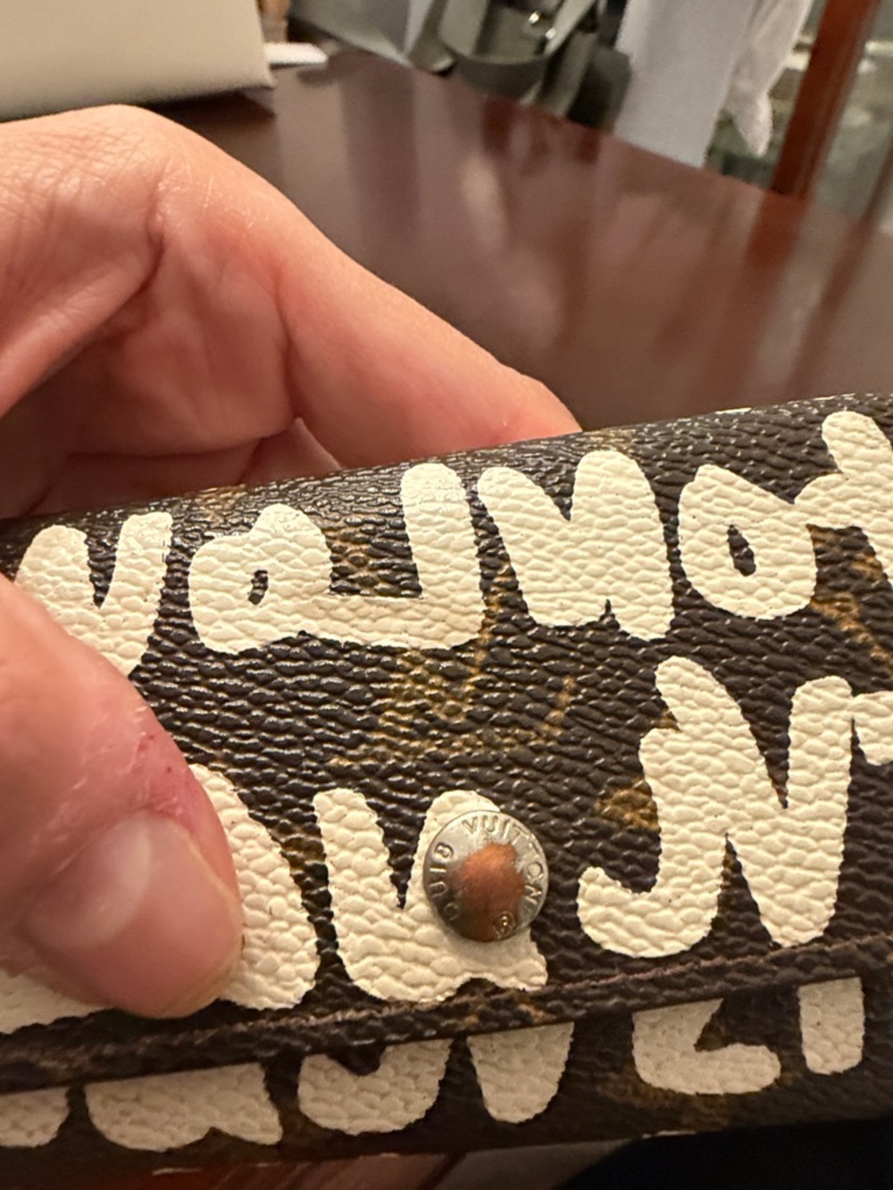Louis Vuitton Brown Monogram Canvas Graffiti Key & Card Holder - Picture 9 of 12